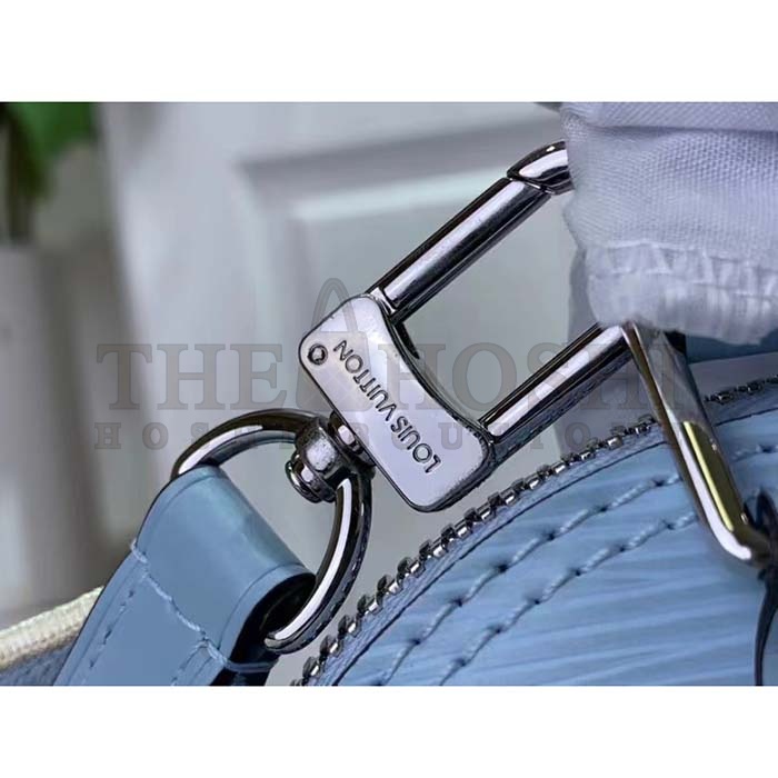 L0vis Vvtt0n LV Women Alma BB Handbag Cloud Blue Epi Grained Smooth Cowhide Leather Master Quality