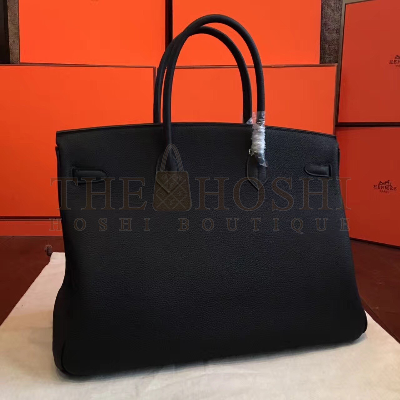 H**me5 Black Clemence Birkin 40cm Handmade Bag Master Quality