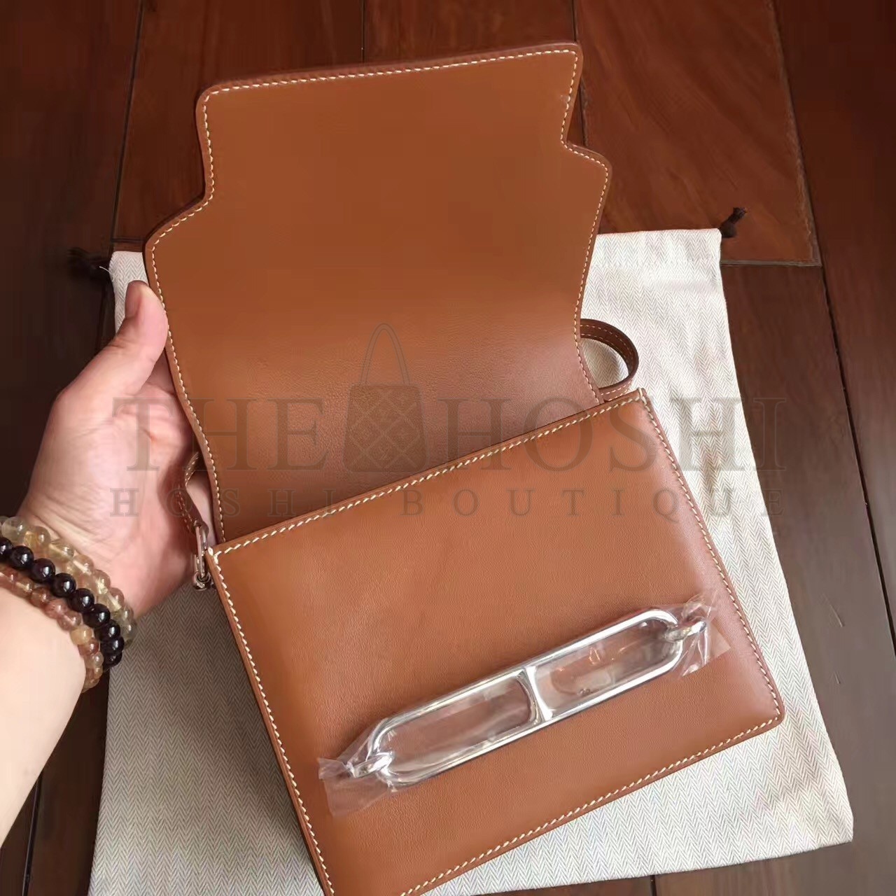 H**me5 Mini Sac Roulis Bag In Caramel Swift Leather Master Quality