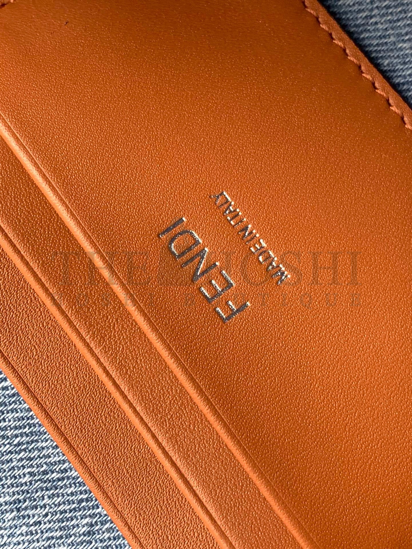 F**di Baguette Mini Bag in Denim with FF Embroidery Master Quality