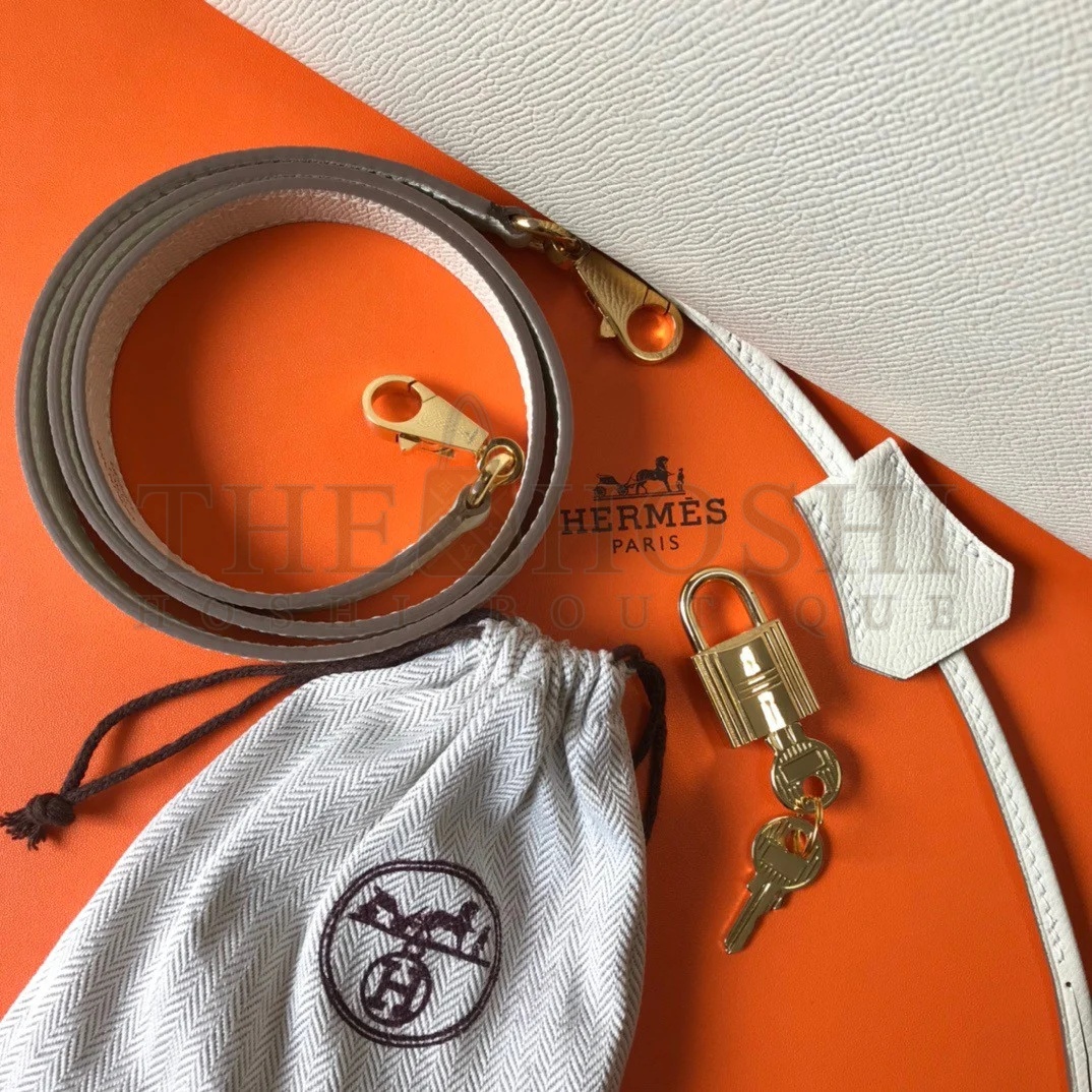 H**me5 Kelly 25cm Sellier Bag in Craie Epsom Calfskin GHW Master Quality