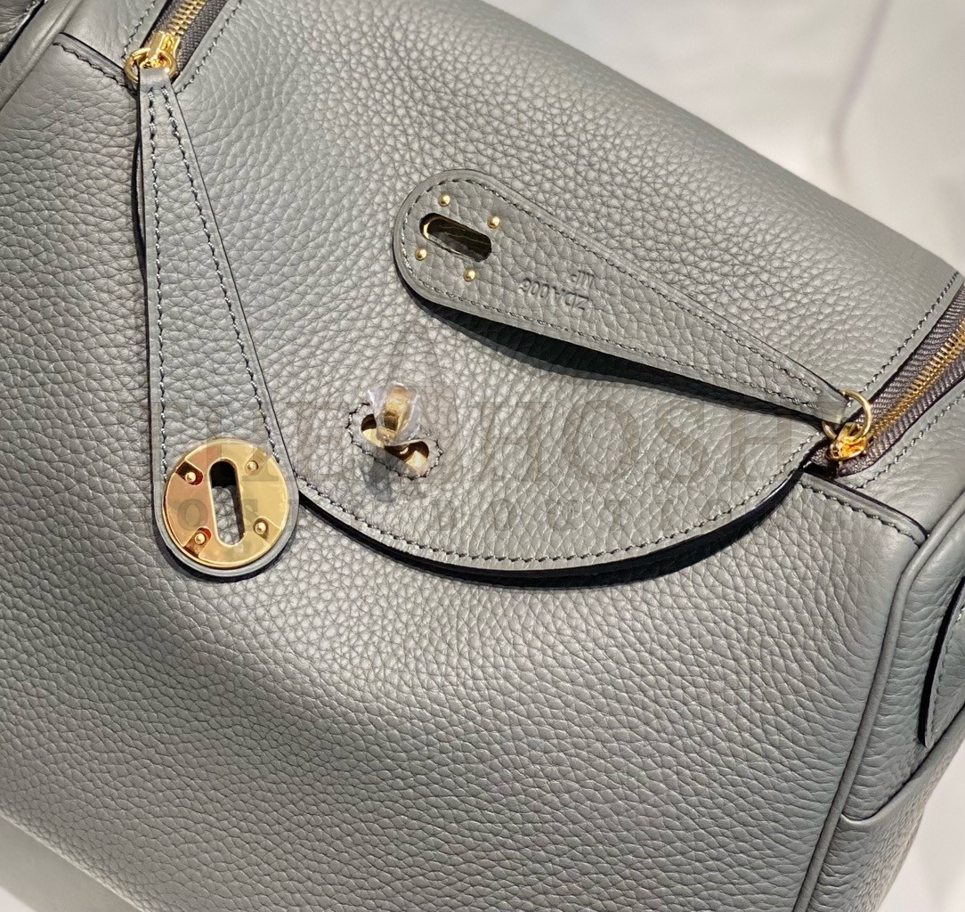 H**me5 Lindy 26cm Bag In Gris Meyer Clemence Leather GHW Master Quality