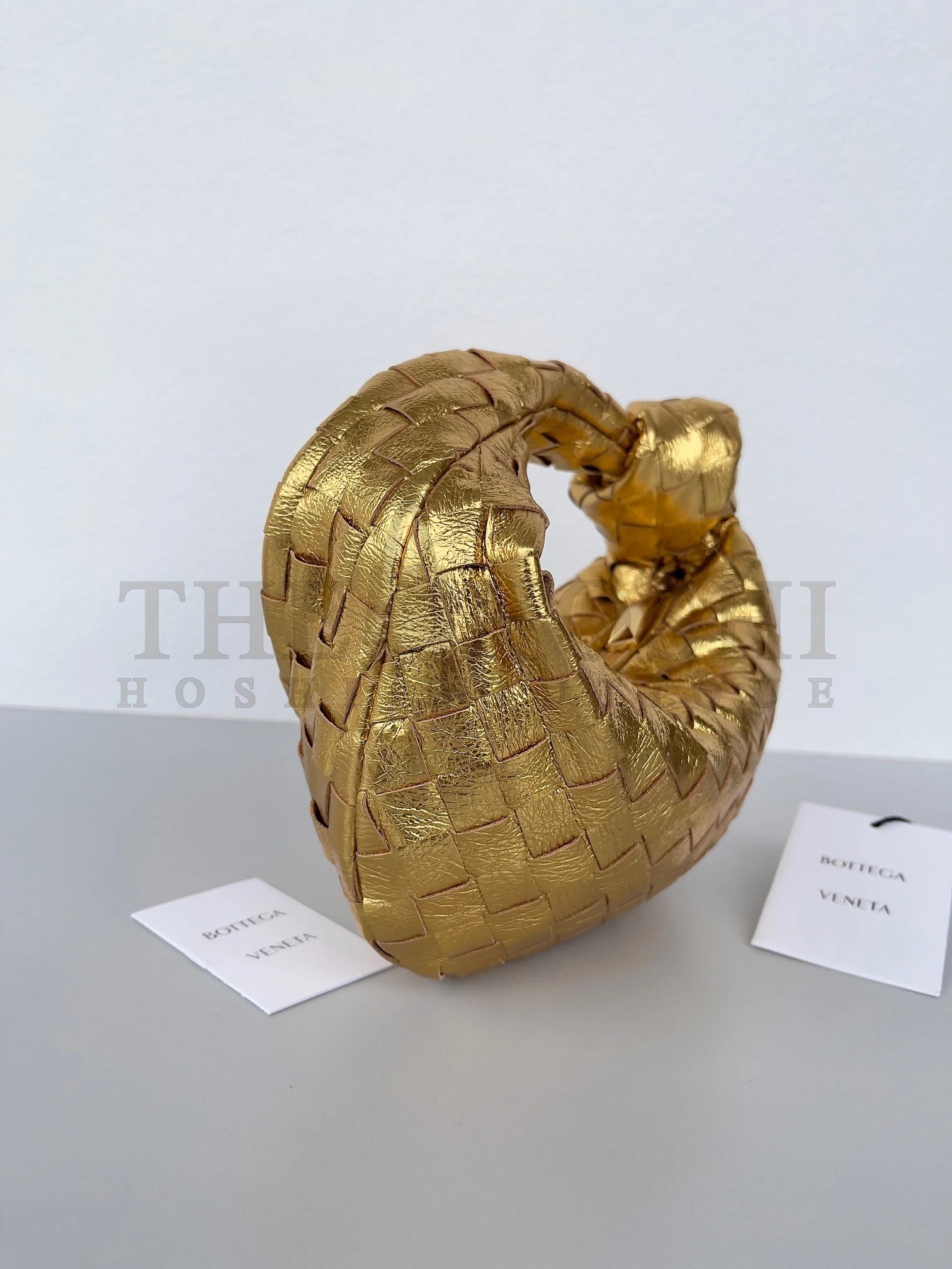 B0tt*ga Ven*ta BV Jodie Mini Bag In Gold Metallic Intrecciato Leather Master Quality