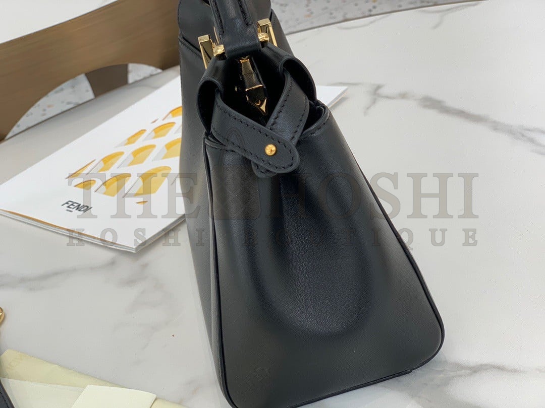 F**di Peekaboo Mini Bag In Black Nappa Leather Master Quality