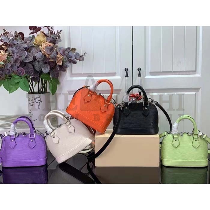 L0vis Vvtt0n LV Women Nano Alma Handbag Vert Noto Green Epi Grained Cowhide Leather Master Quality