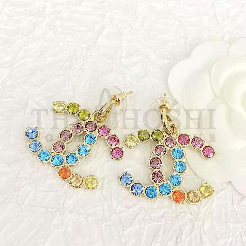Ch**el Women Pendant Earrings in Metal and Strass Master Quality