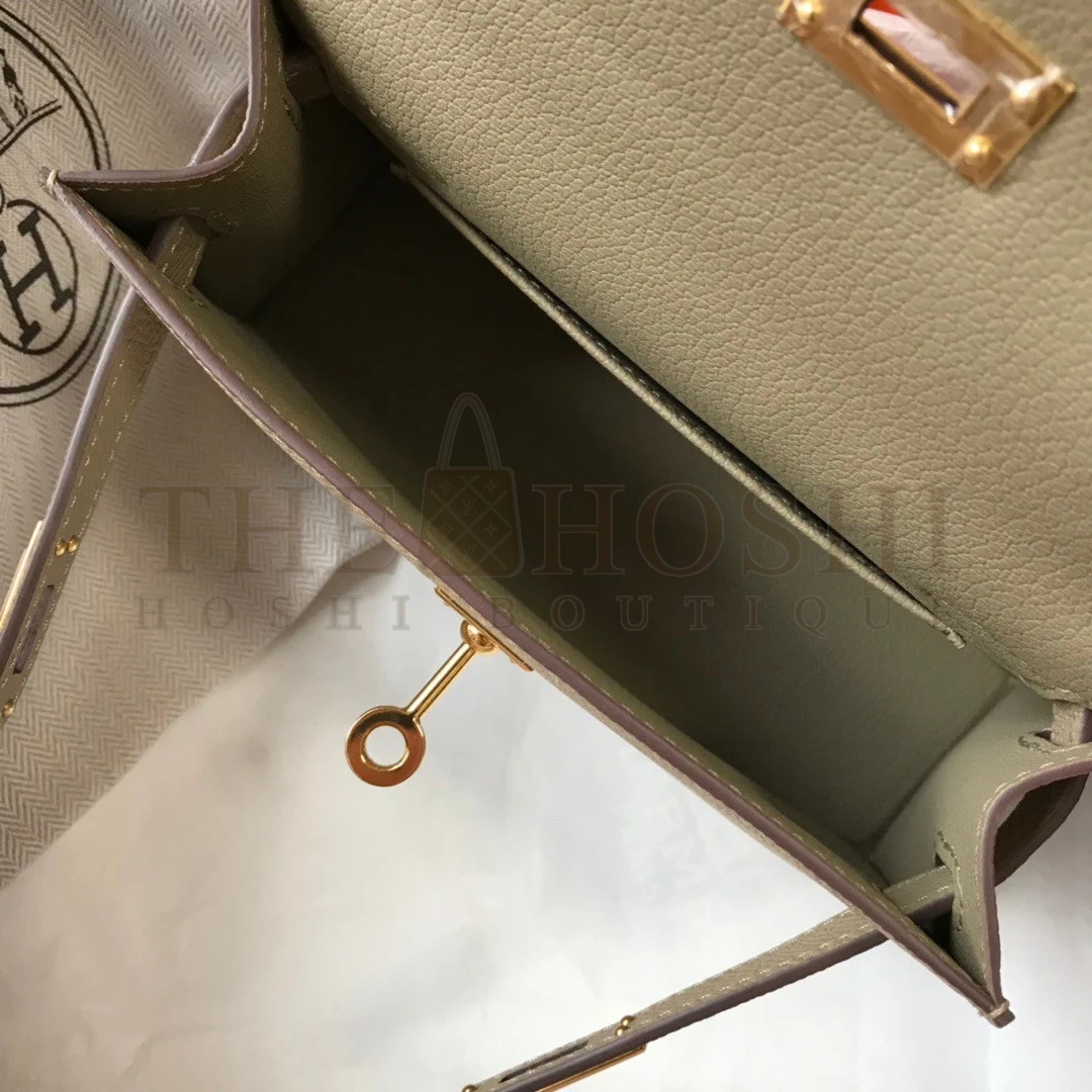 H**me5 Kelly Mini II Sellier Bag In Tourterelle Epsom Leather GHW Master Quality