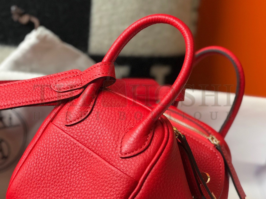 H**me5 Lindy Mini Bag In Red Clemence Leather GHW Master Quality