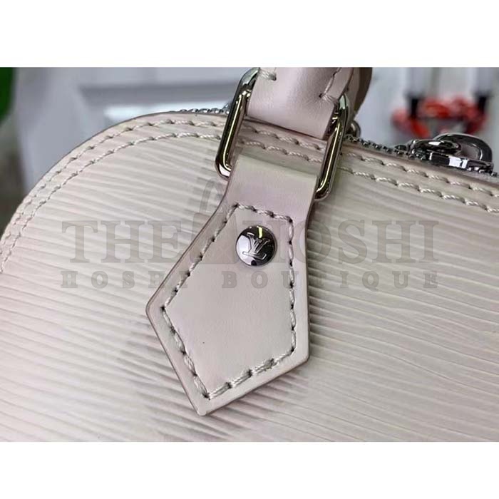 L0vis Vvtt0n LV Women Nano Alma Handbag Quartz White Epi Grained Cowhide Leather Master Quality