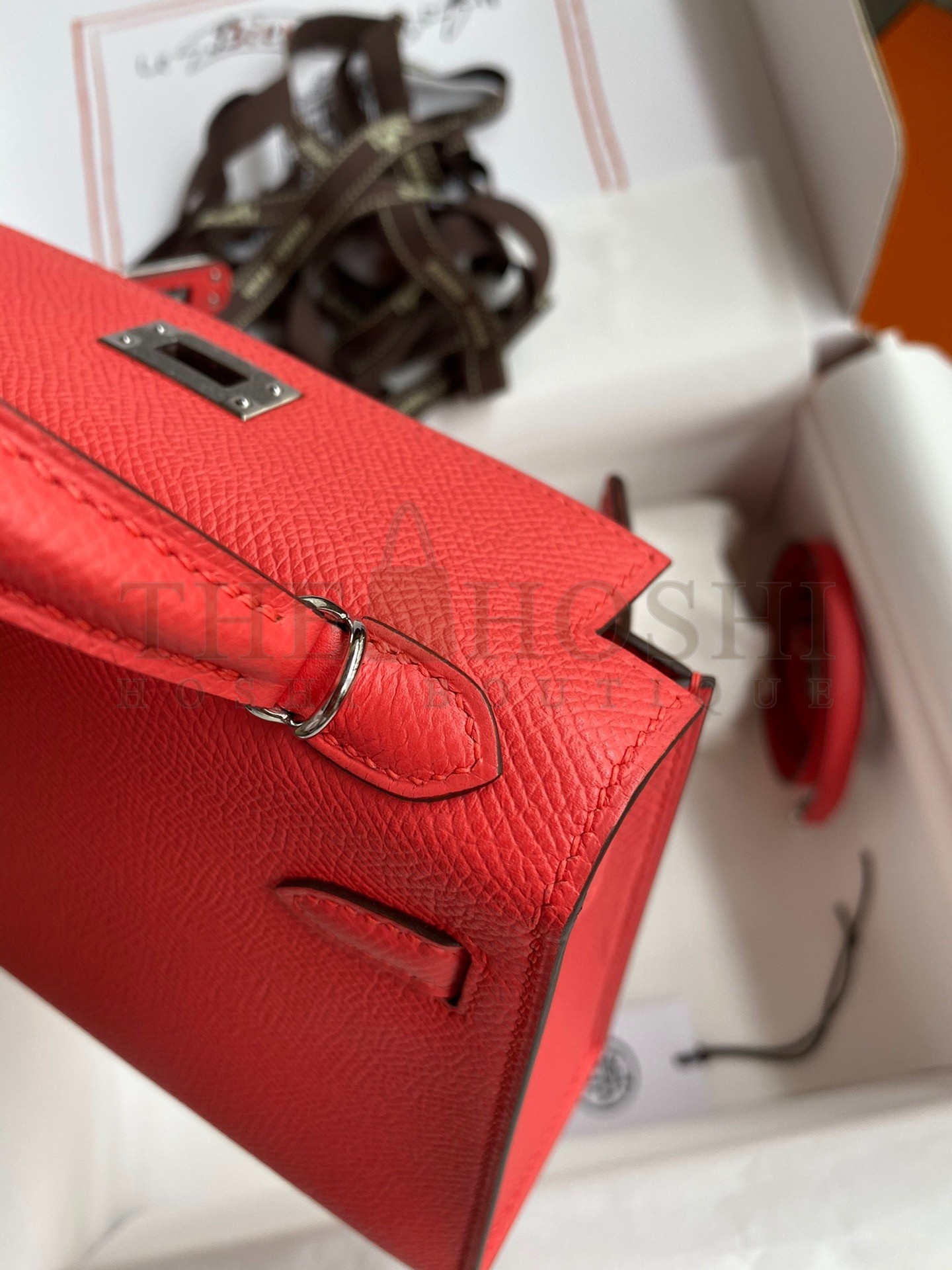 H**me5 Kelly Mini II Sellier Handmade Bag In Piment Epsom Calfskin Master Quality