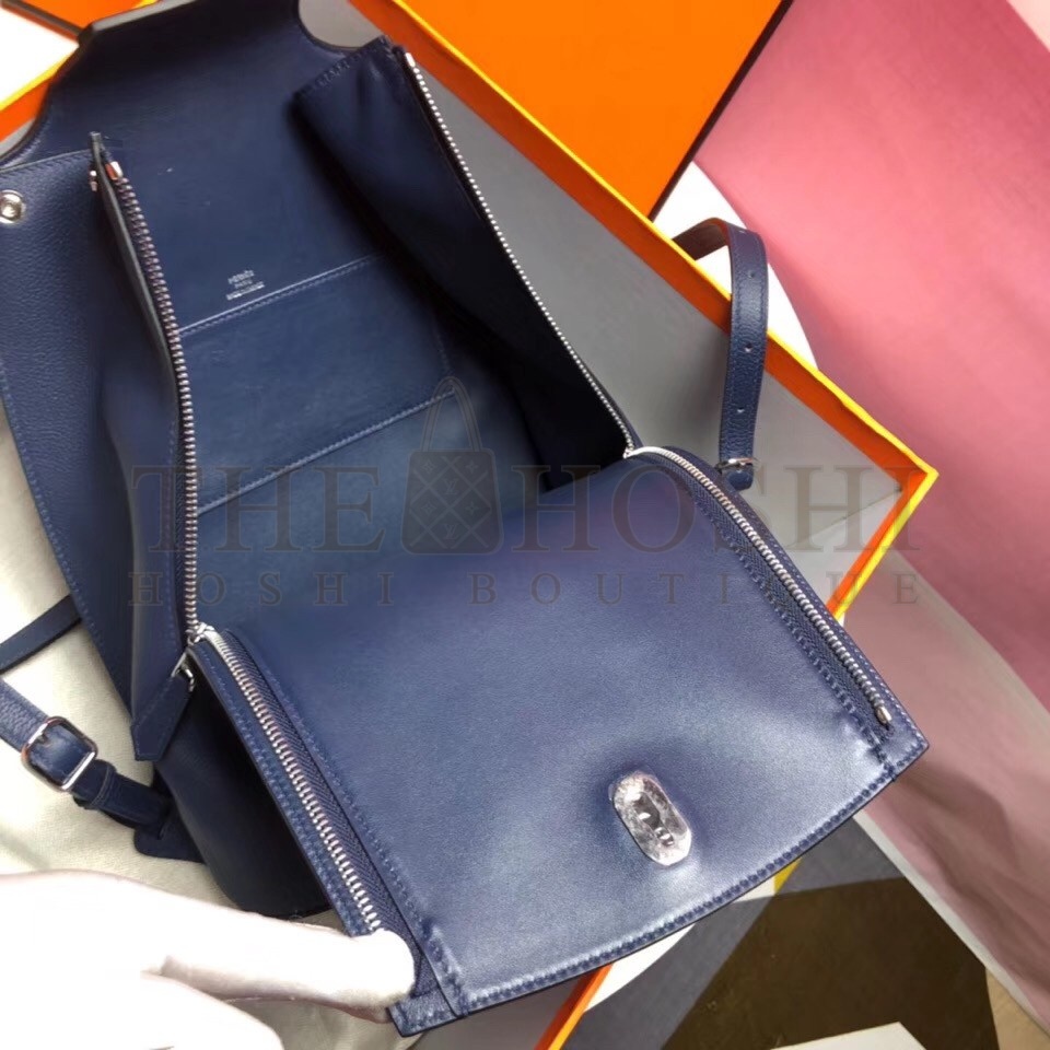 H**me5 GR24 Backpack In Navy Everycolor Calfskin Master Quality