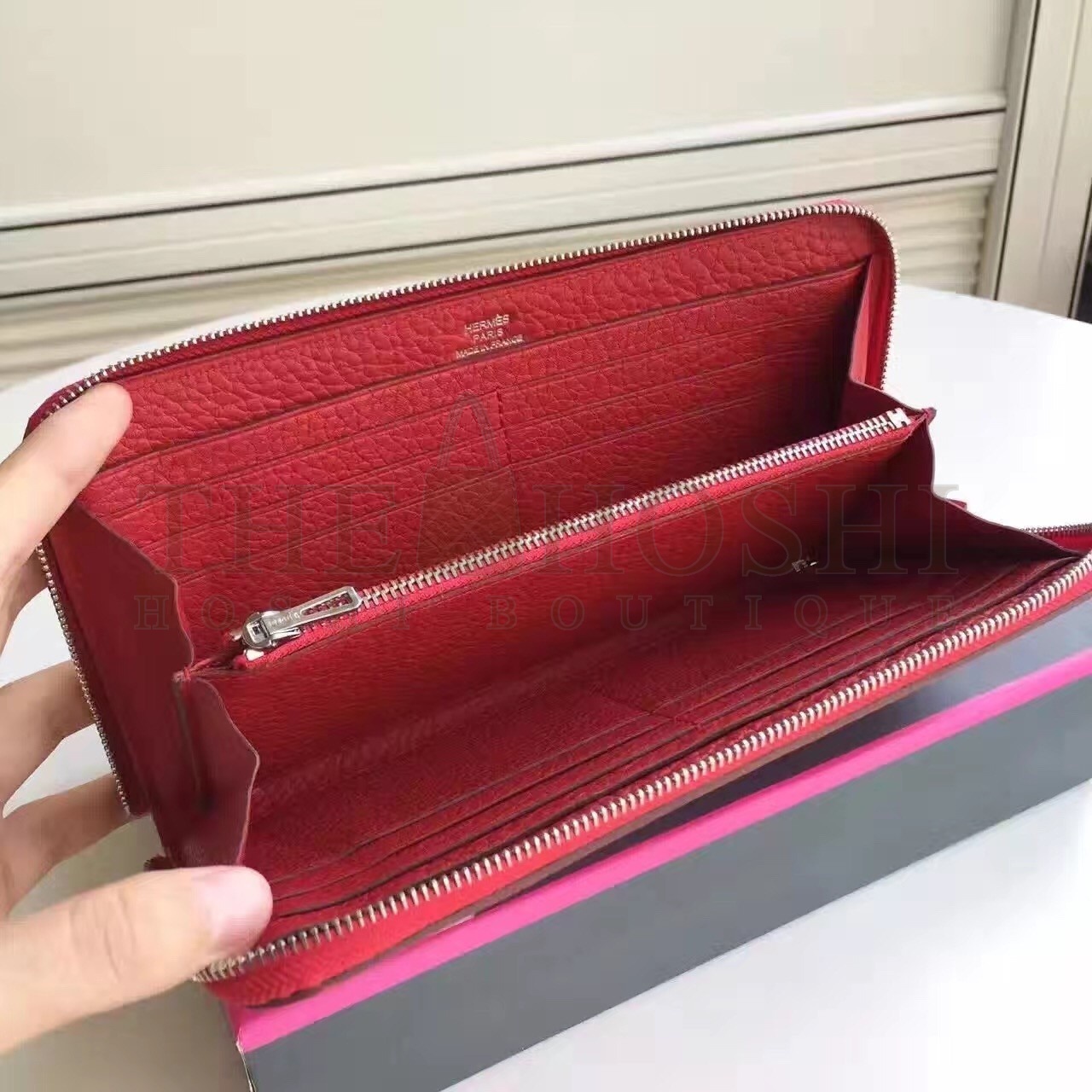 H**me5 Red Clemence Azap Zipped Wallet Master Quality