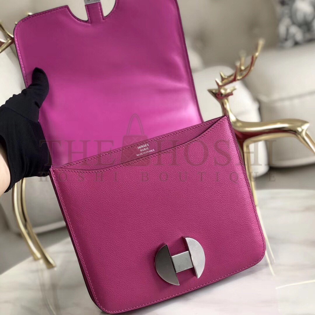 H**me5 2002 20cm Bag In Rose Purple Evercolor Calfskin Master Quality