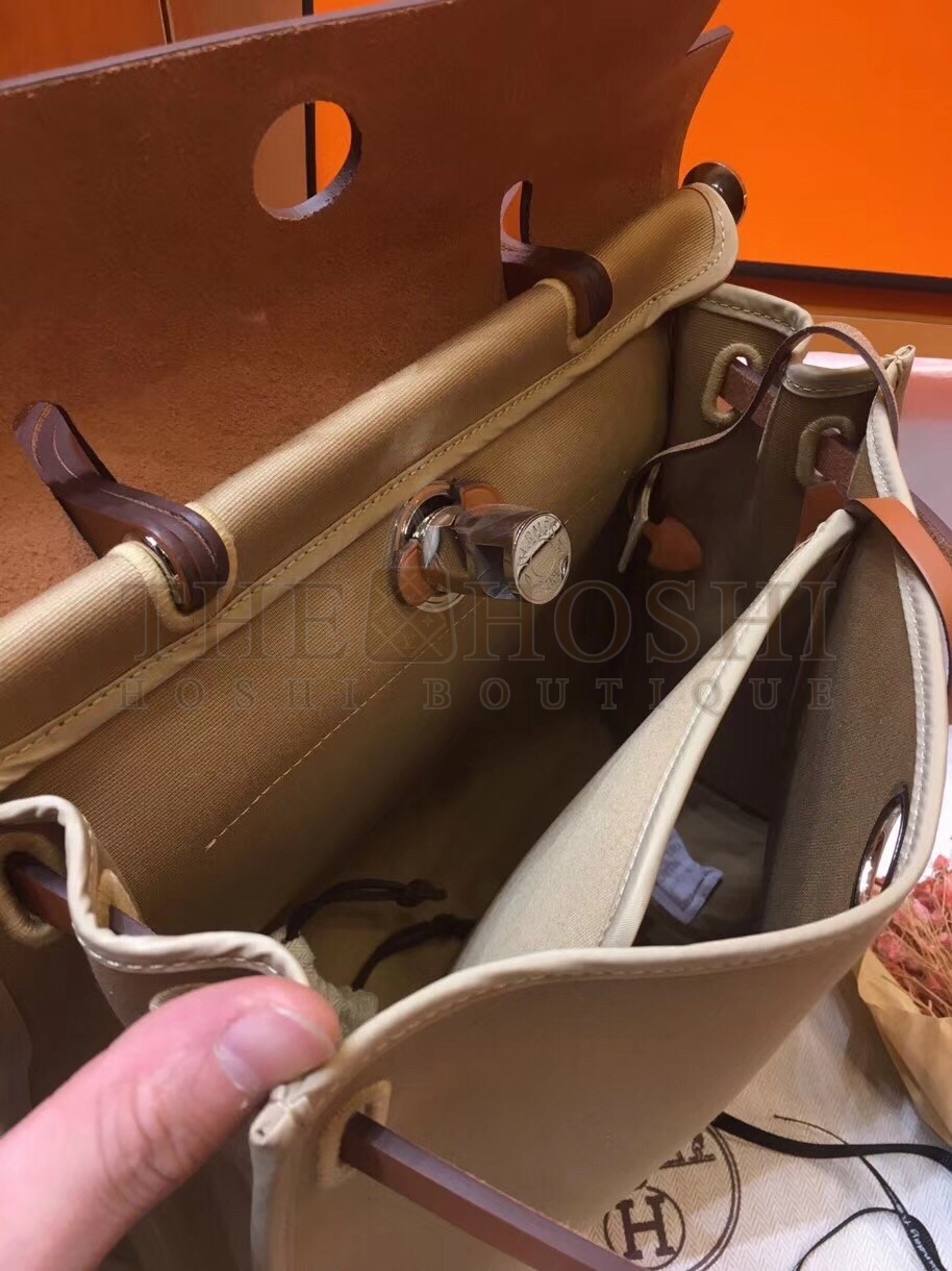 H**me5 Herbag Zip 31cm Bag In Brown And Beige Master Quality