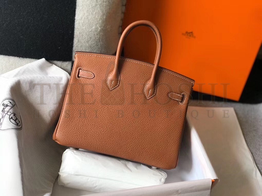 H**me5 Birkin 25cm Bag In Gold Clemence Leather Master Quality