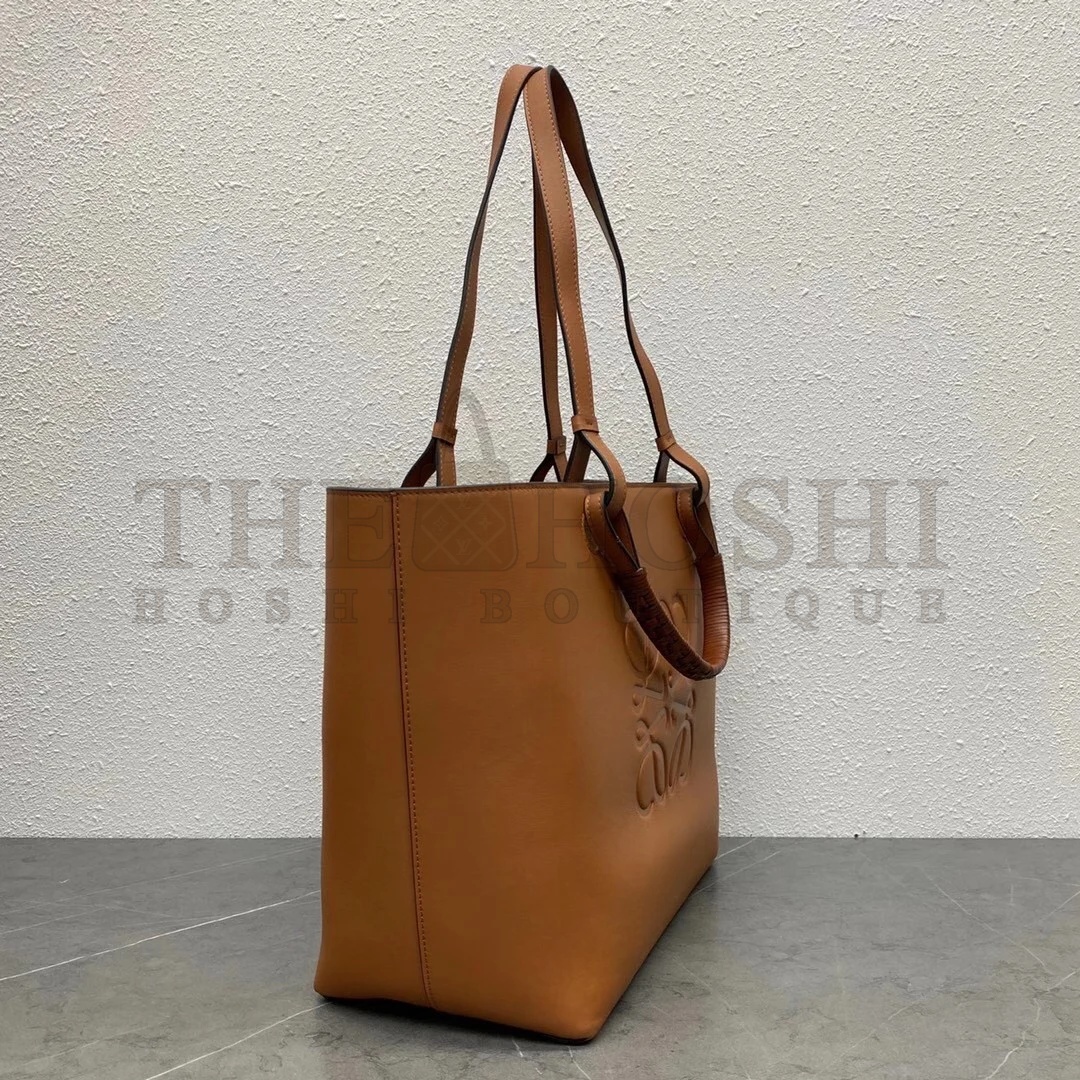 L0ew* Anagram Medium Tote Bag In Brown Calfskin Master Quality