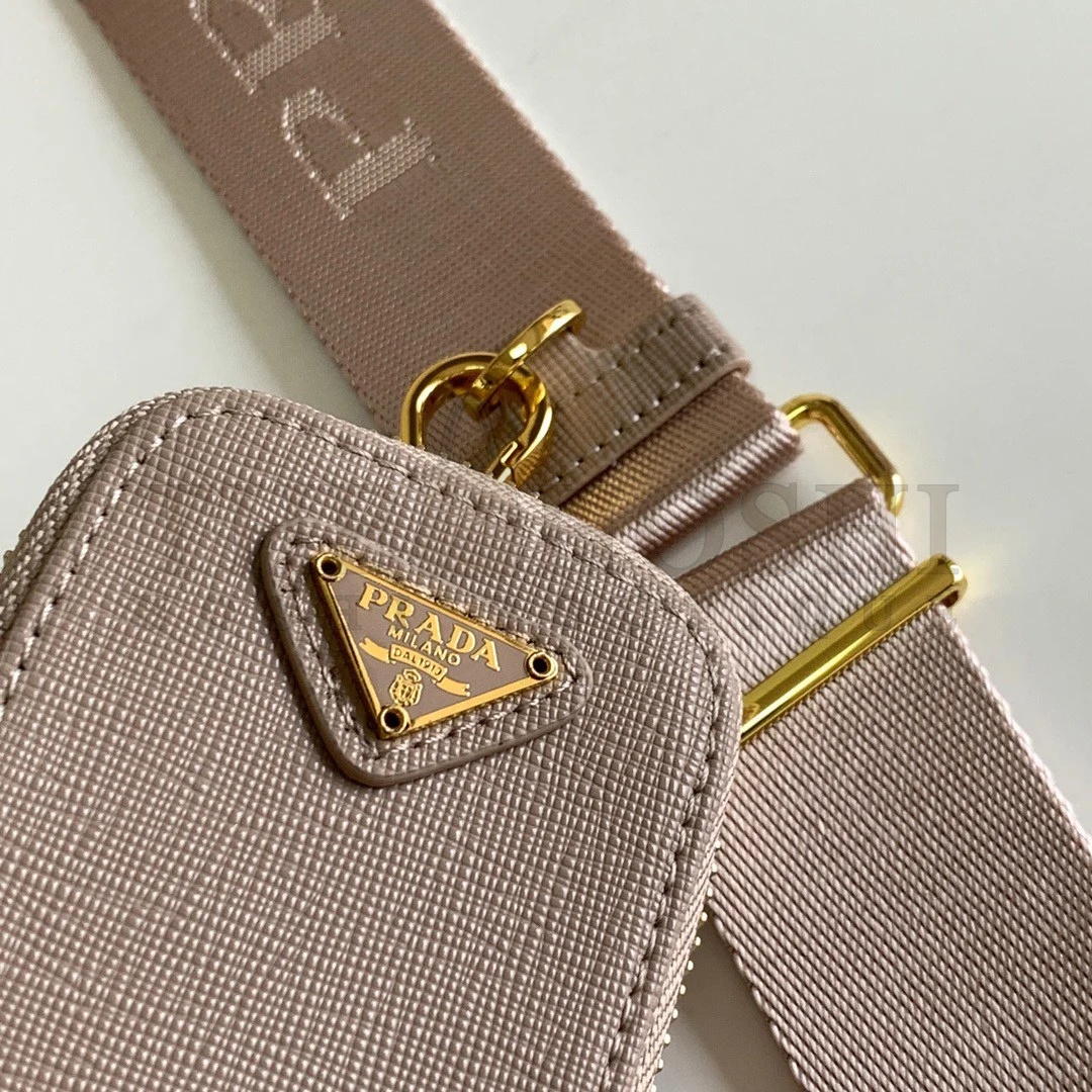 Pra*a Re-Edition 2005 Shoulder Bag In Taupe Saffiano Leather Master Quality