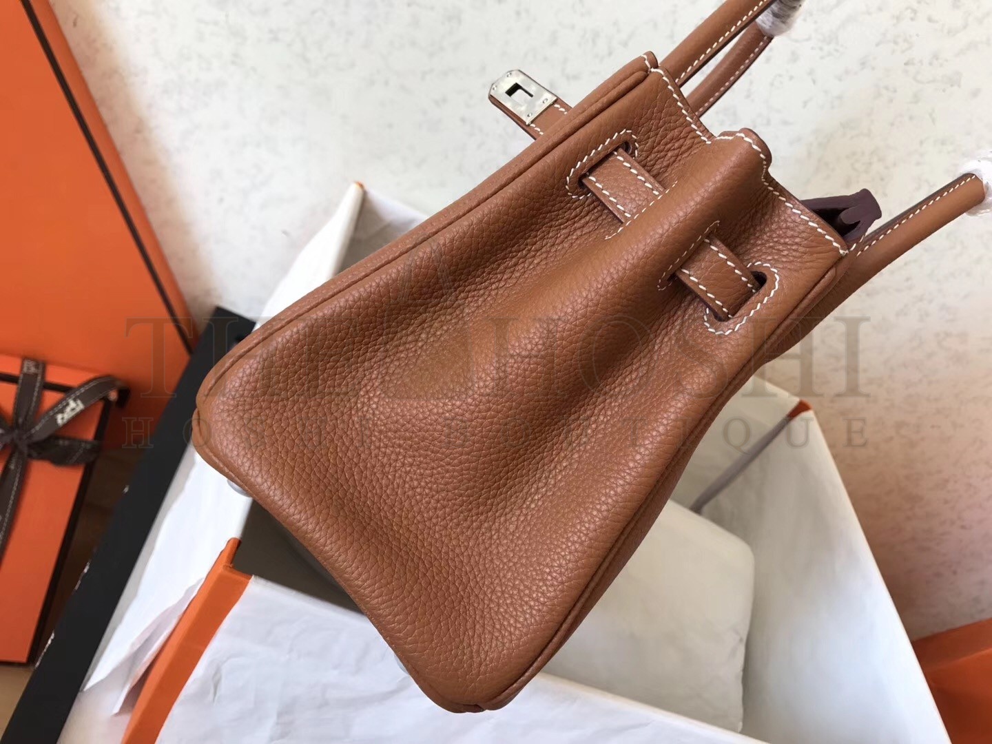 H**me5 Brown Birkin 25cm Clemence Handmade Bag Master Quality