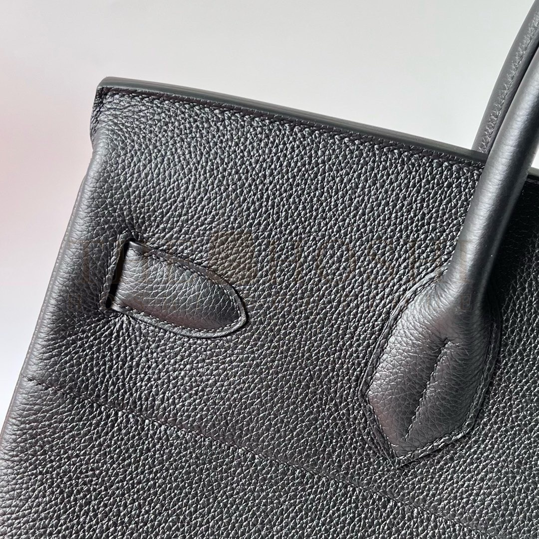 H**me5 HAC Birkin 40 Handmade Bag in Black Clemence Leather Master Quality