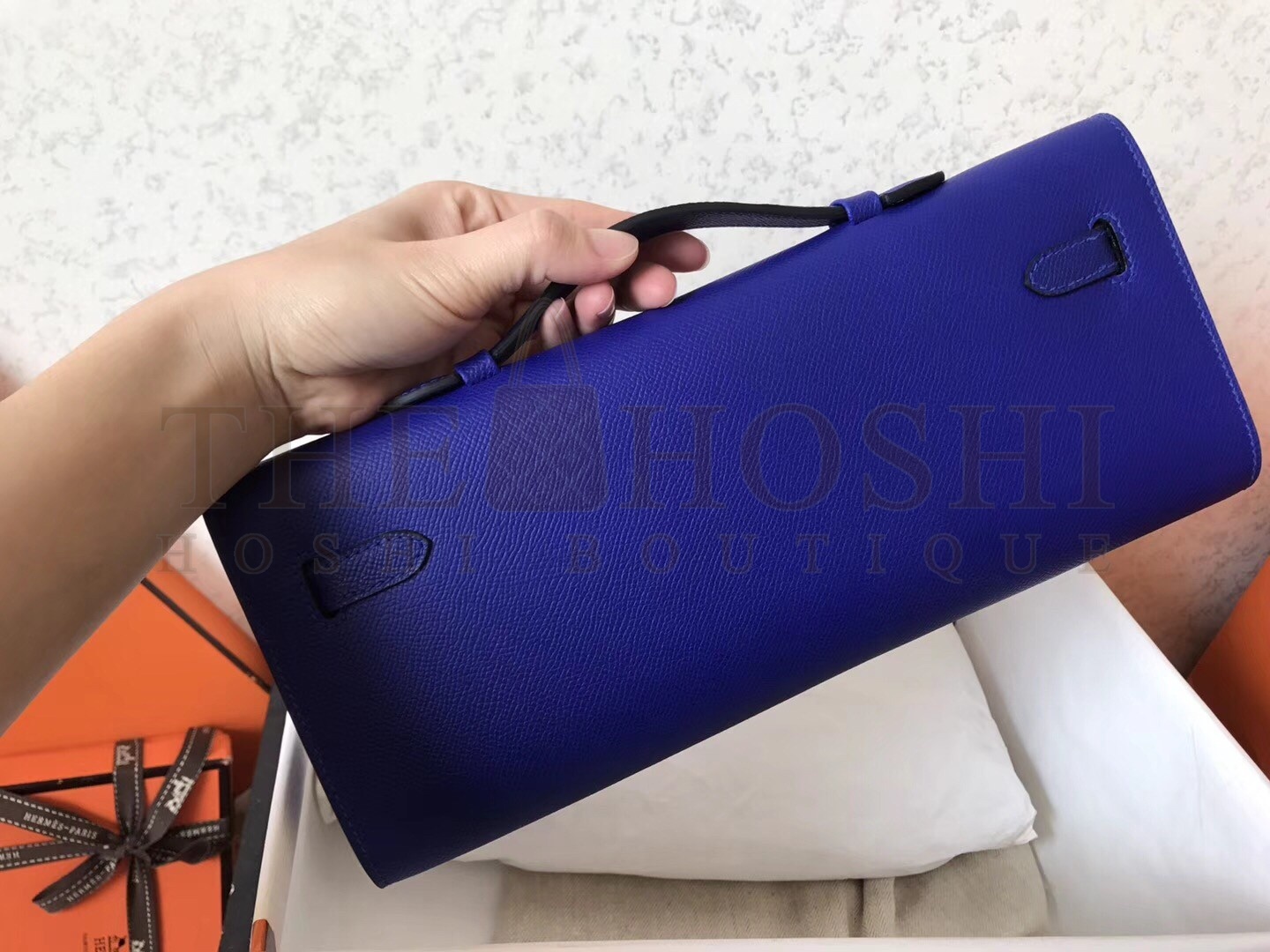 H**me5 Blue Electric Epsom Kelly Cut Handmade Bag Master Quality