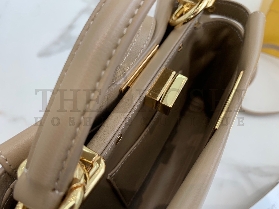 F**di Peekaboo Mini Bag In Dove Grey Nappa Leather Master Quality