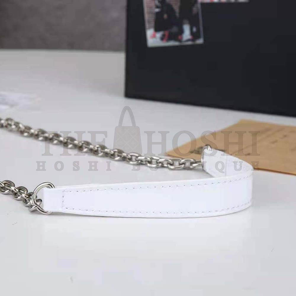 Pra*a Women Brushed Leather Mini-Bag-White Master Quality