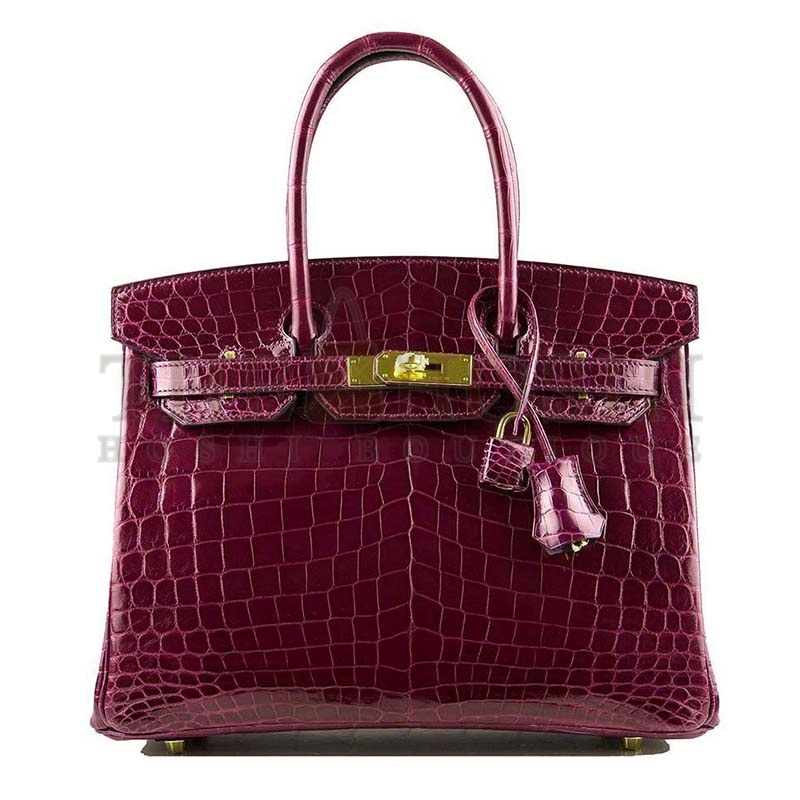 H**me5 Birkin 30 Bag in Alligator Leather with Gold Hardware Master Quality