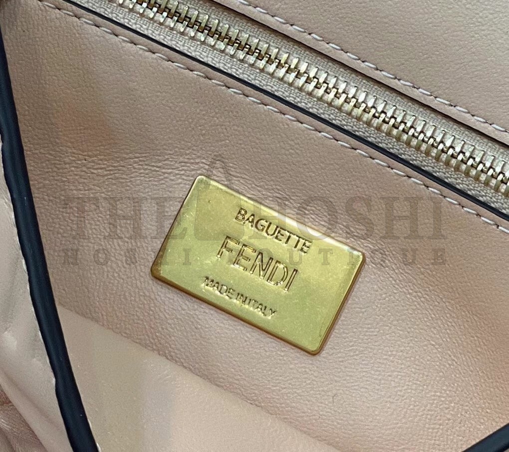 F**di Baguette Chain Midi Bag In Powder Nappa Leather Master Quality