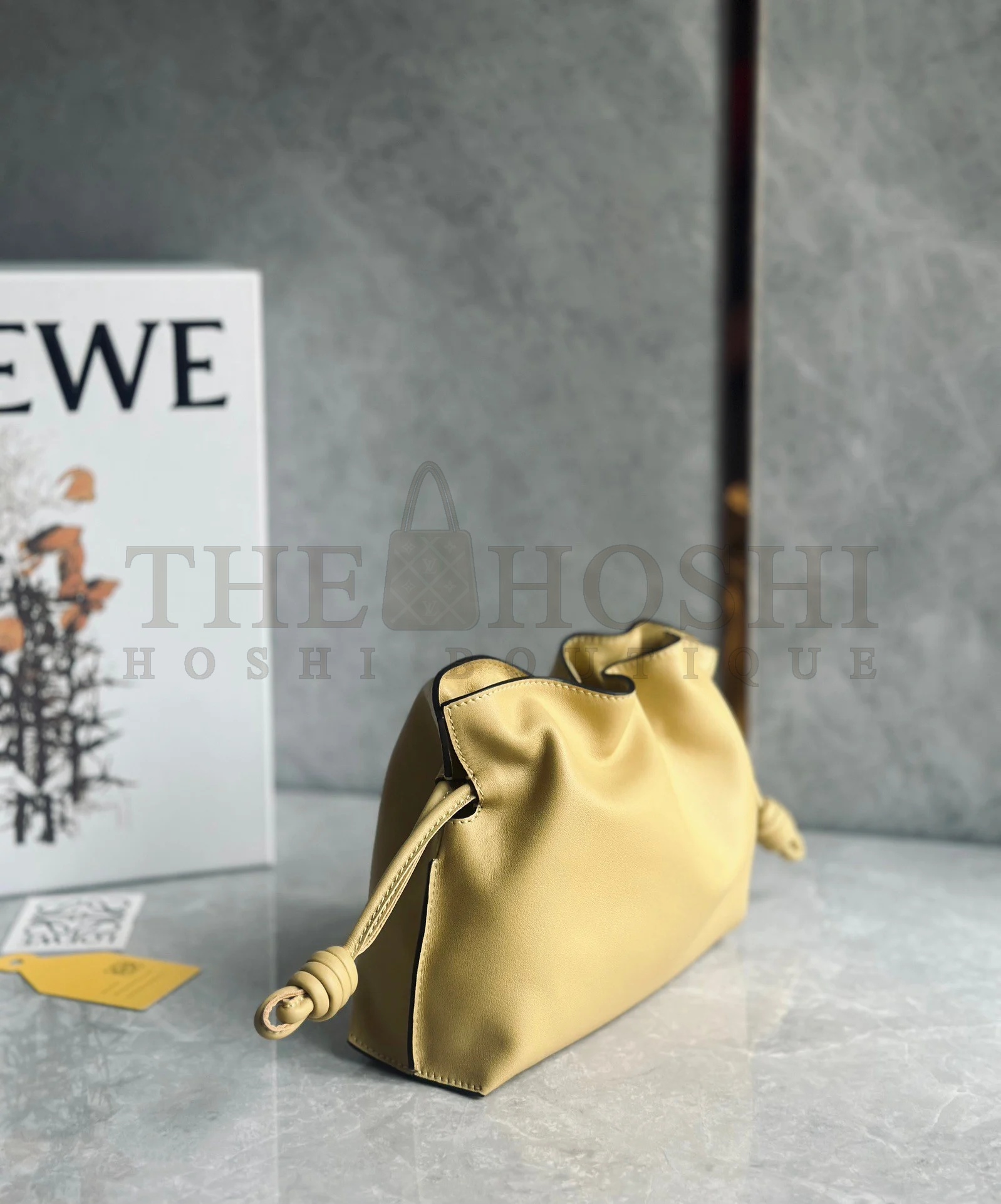 L0ew* Flamenco Clutch Bag In Dark Butter Calfskin Master Quality