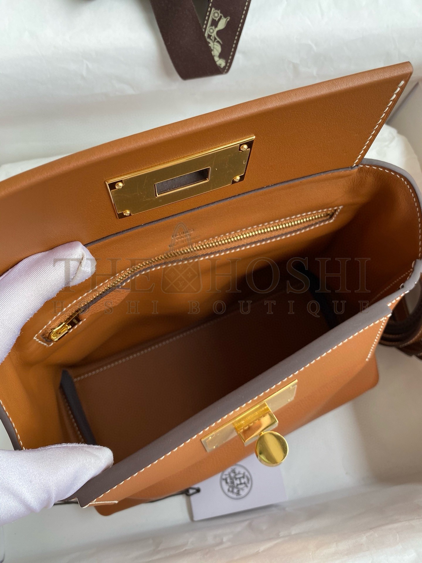 H**me5 24/24 Mini 21 Handmade Bag in Gold Evercolor Leather Master Quality