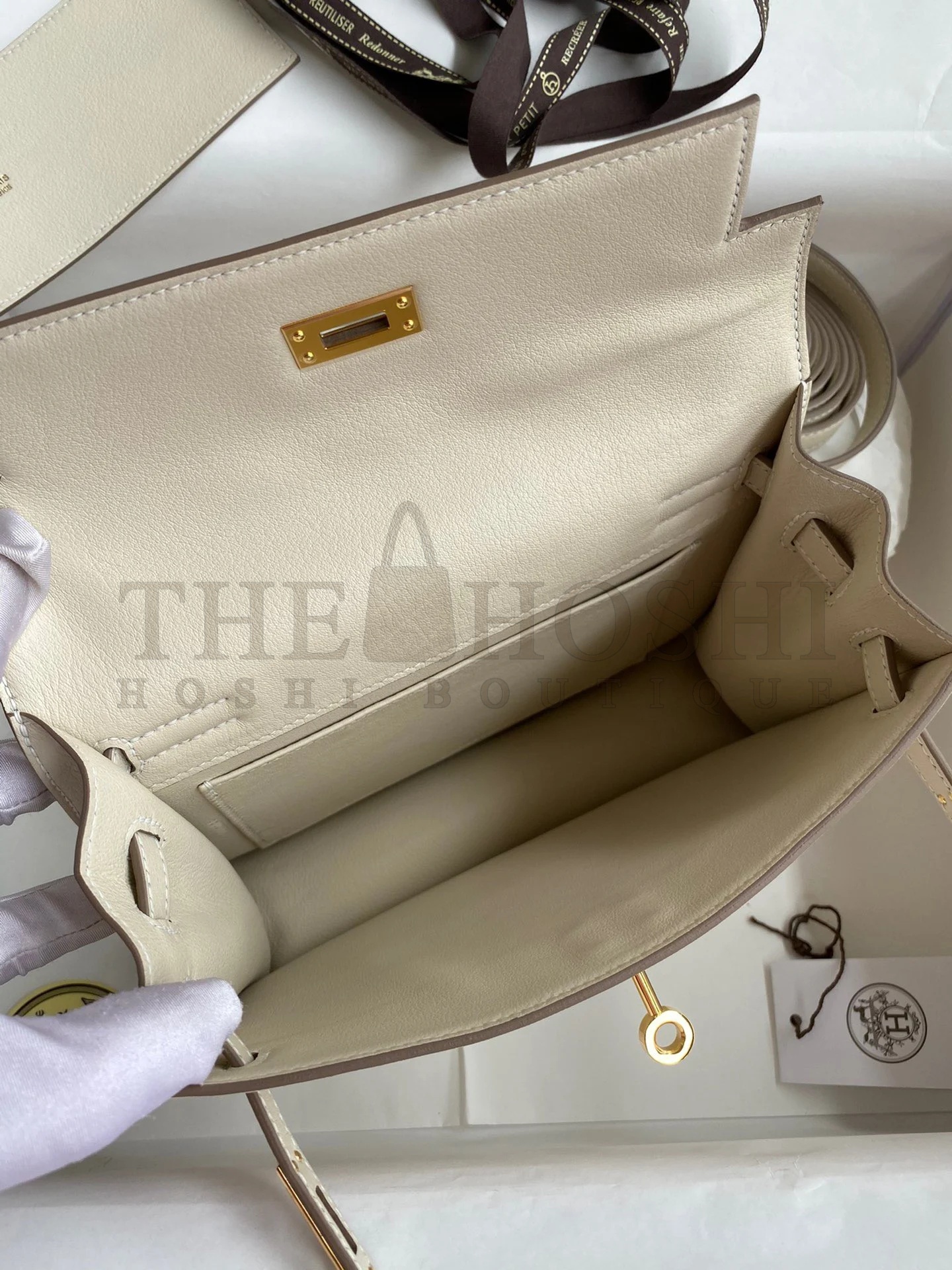 H**me5 Kelly Danse II Handmade Bag In Craie Evercolor Calfskin Master Quality