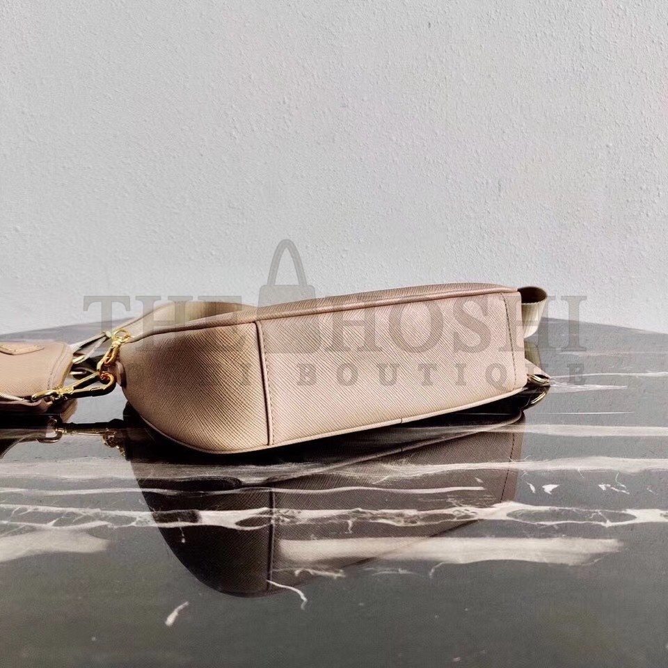 Pra*a Re-Edition 2005 Shoulder Bag In Beige Saffiano Leather Master Quality