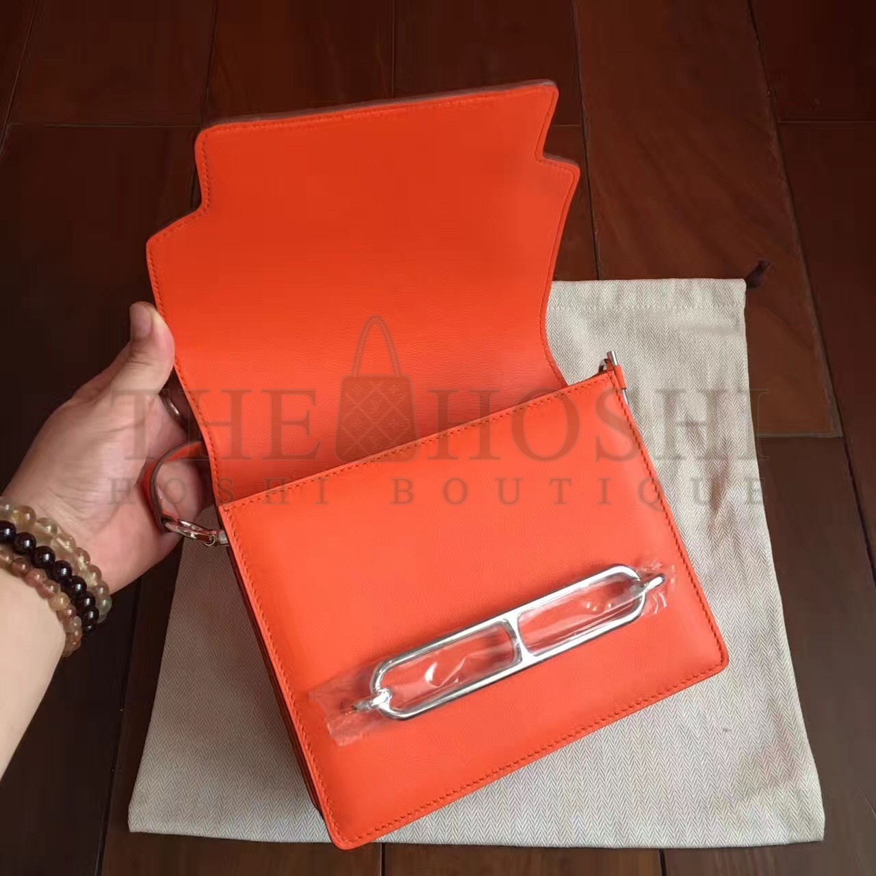 H**me5 Mini Sac Roulis Bag In Orange Swift Leather Master Quality