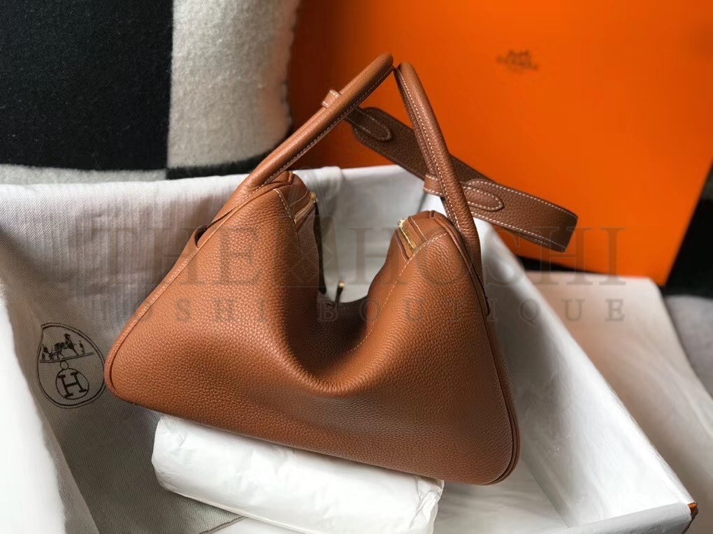 H**me5 Lindy 26cm Bag In Gold Clemence With GHW Master Quality