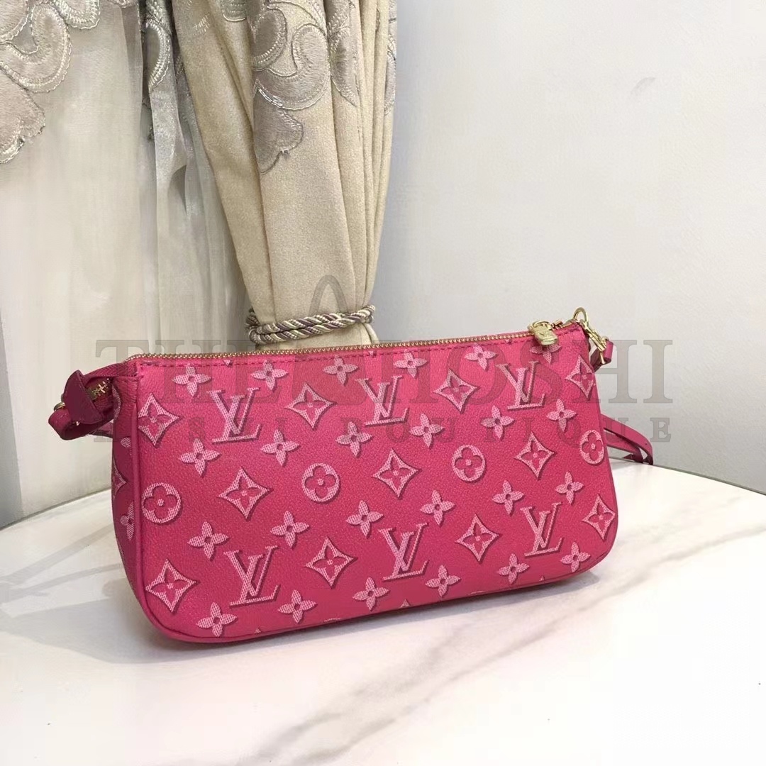 L0vis Vvtt0n LV Women Maxi Multi Pochette Accessoires Handbag Fuchsia Pink Monogram Coated Canvas Master Quality
