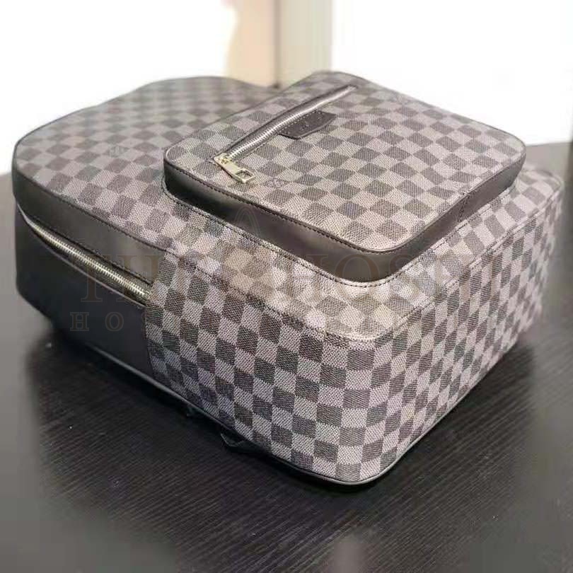 L0vis Vvtt0n LV Men Josh Backpack in Damier Graphite Canvas-Grey Master Quality