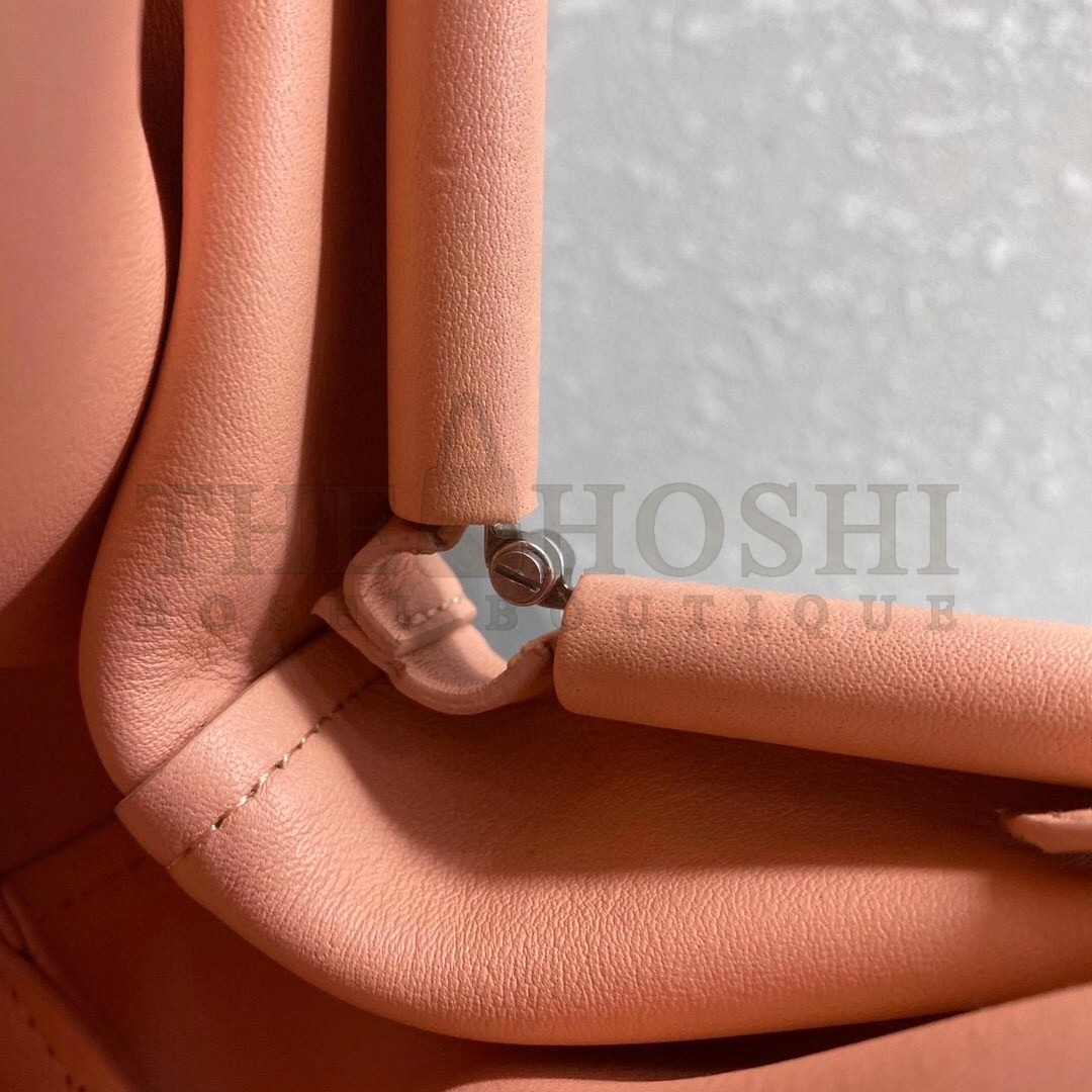 B0tt*ga Ven*ta Small Point Top Handle Bag In Peachy Leather Master Quality