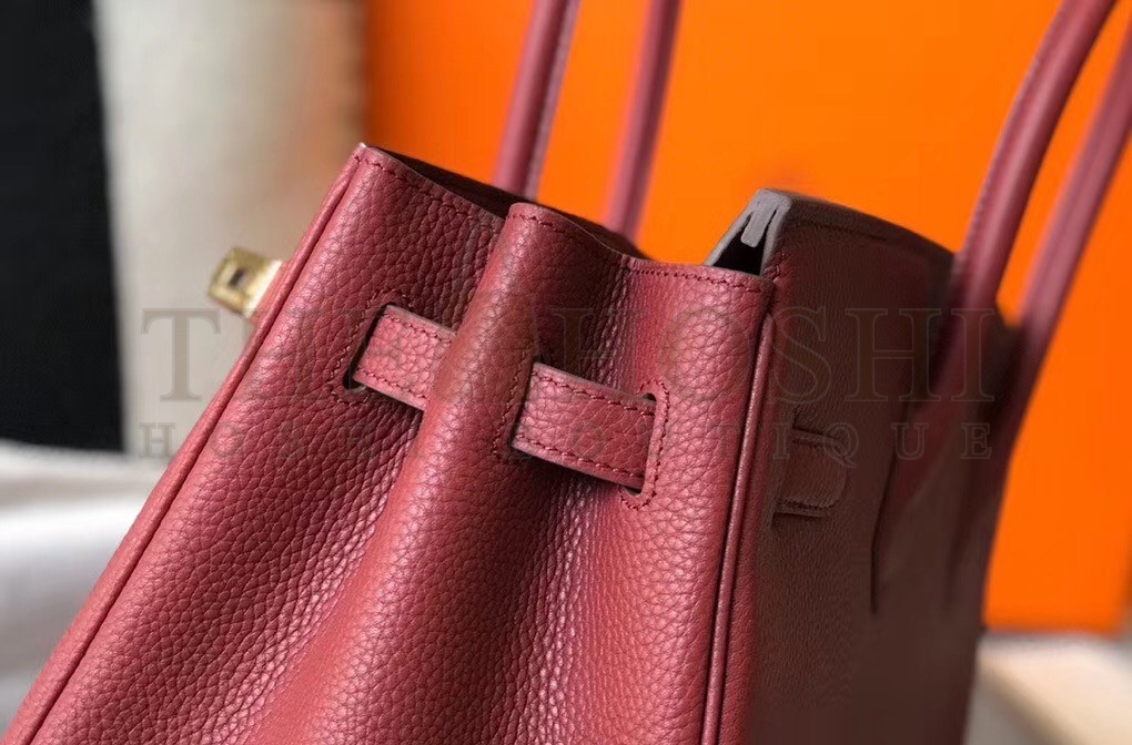 H**me5 Birkin 35 Bag in Ruby Clemence Leather with GHW Master Quality