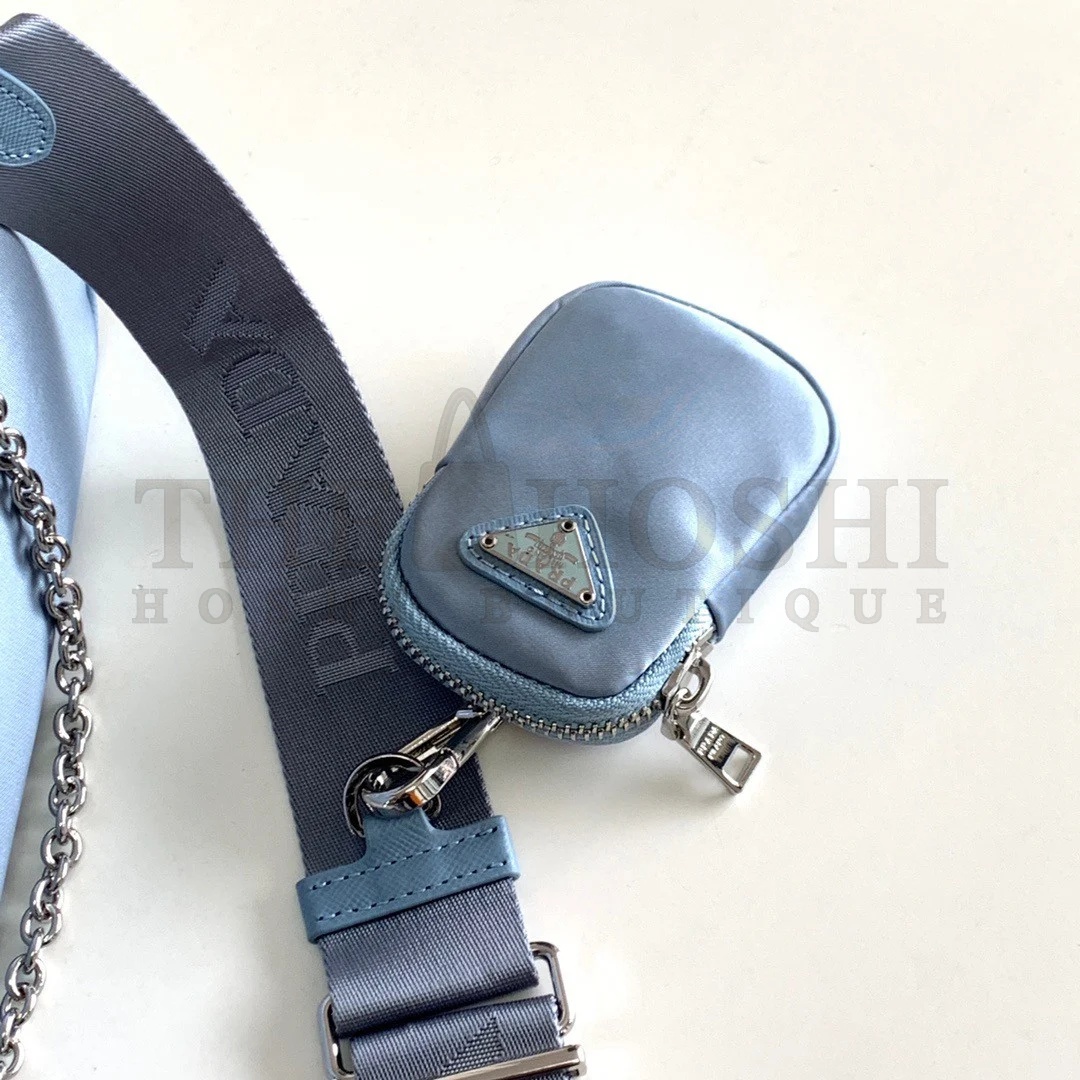 Pra*a Re-Edition 2005 Shoulder Bag In Blue Re-Nylon Master Quality