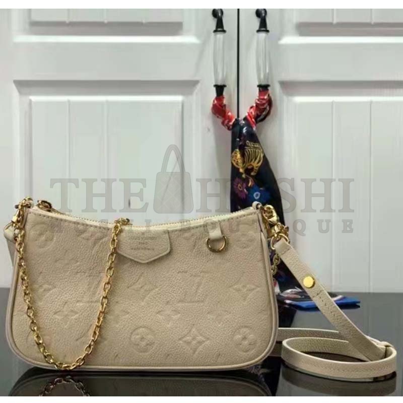 L0vis Vvtt0n LV Women Easy Pouch On Strap White Monogram S*pple Grained Cowhide Master Quality