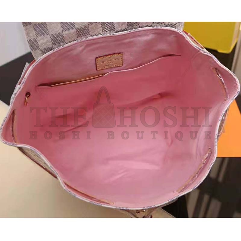 L0vis Vvtt0n LV Women Sperone Backpack in Damier Azur Canvas-Grey Master Quality