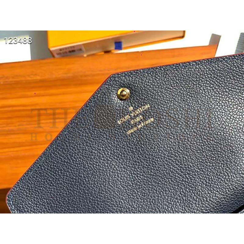 L0vis Vvtt0n LV Women Sarah Wallet Monogram Empreinte Leather-Navy Master Quality