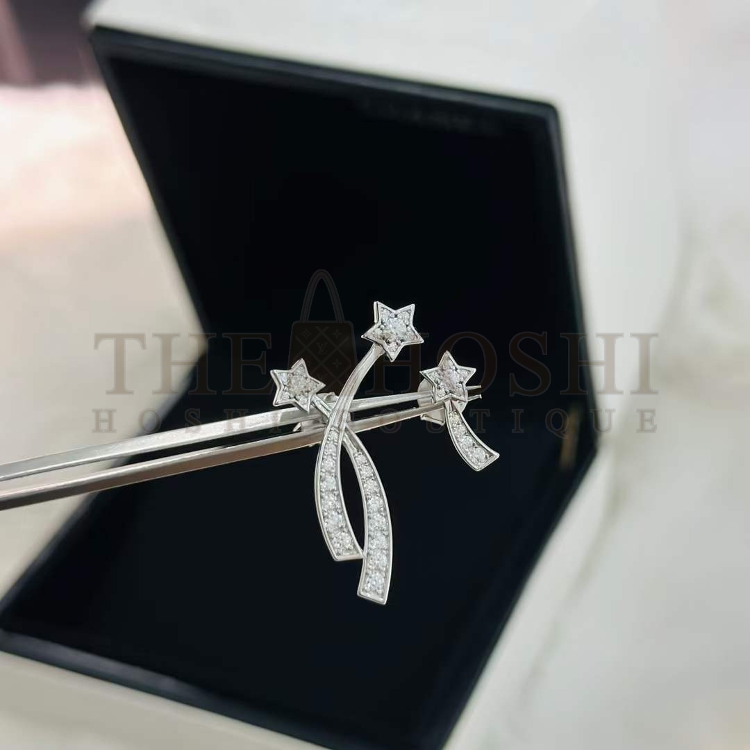 Ch**el Women CC Etoile Filante Earrings 18K White Silver D1am0nds Master Quality