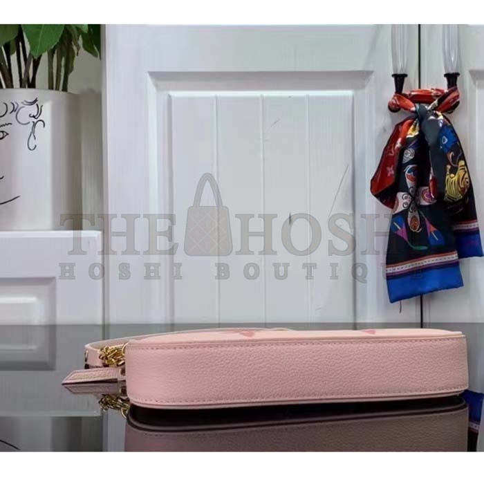 L0vis Vvtt0n LV Women Easy Pouch Pink Monogram Empreinte Embossed S*pple Grained Cowhide Master Quality