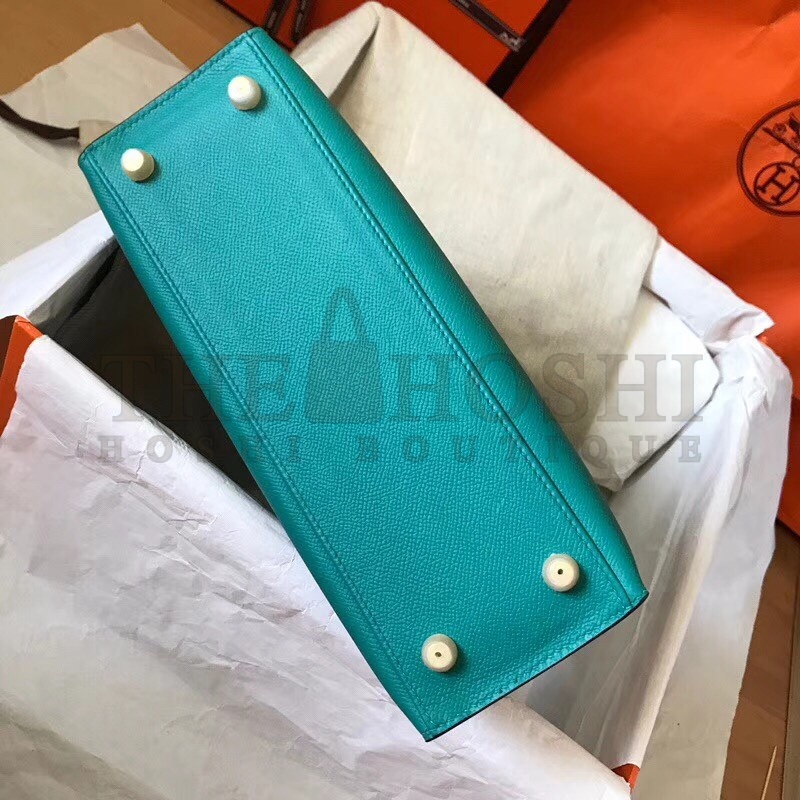 H**me5 Bicolor Epsom Kelly 28cm Malachite Handmade Bag Master Quality