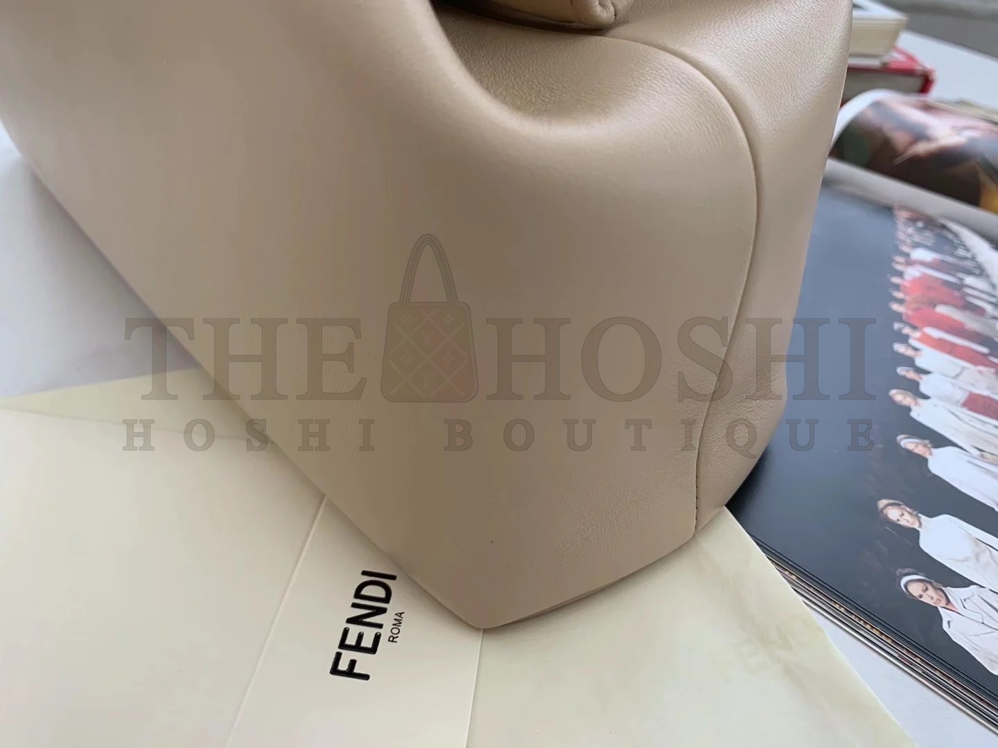 F**di First Medium Bag In Beige Nappa Leather Master Quality