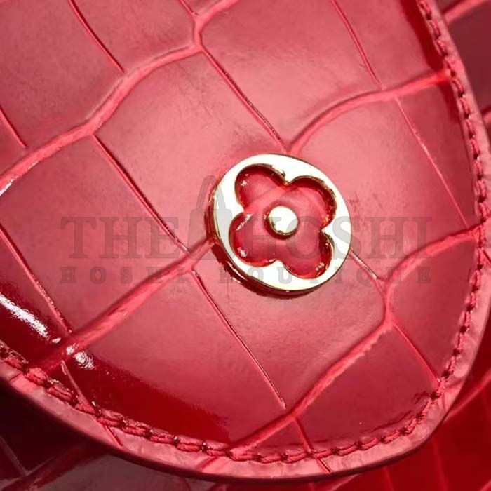 L0vis Vvtt0n LV Women Capucines MM Handbag Red Crocodilien Brillant Savoir Faire Master Quality