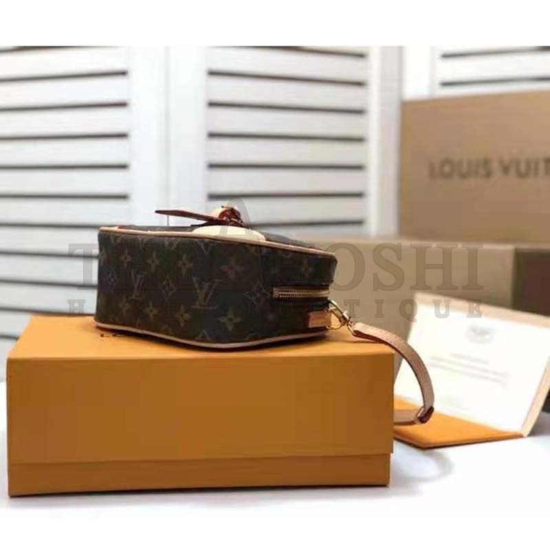 L0vis Vvtt0n LV Women Deauville Mini Handbag Monogram Coated Canvas-Brown Master Quality