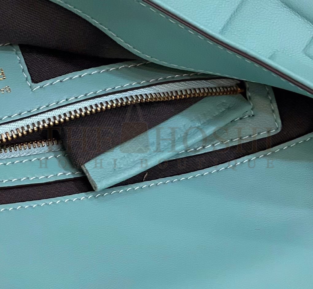 F**di Large Baguette Bag In Blue FF Nappa Leather Master Quality