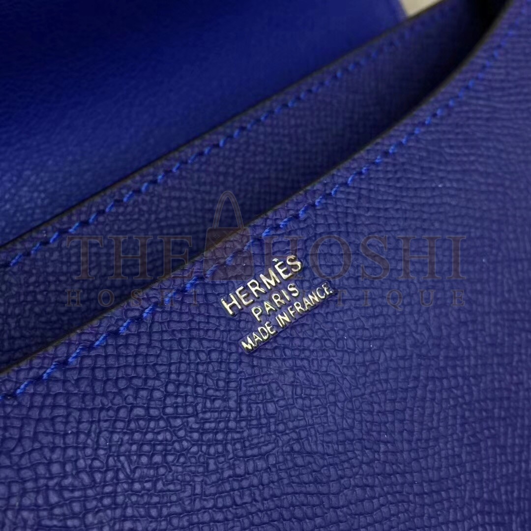 H**me5 Blue Electric Constance MM 24cm Epsom Leather Bag Master Quality